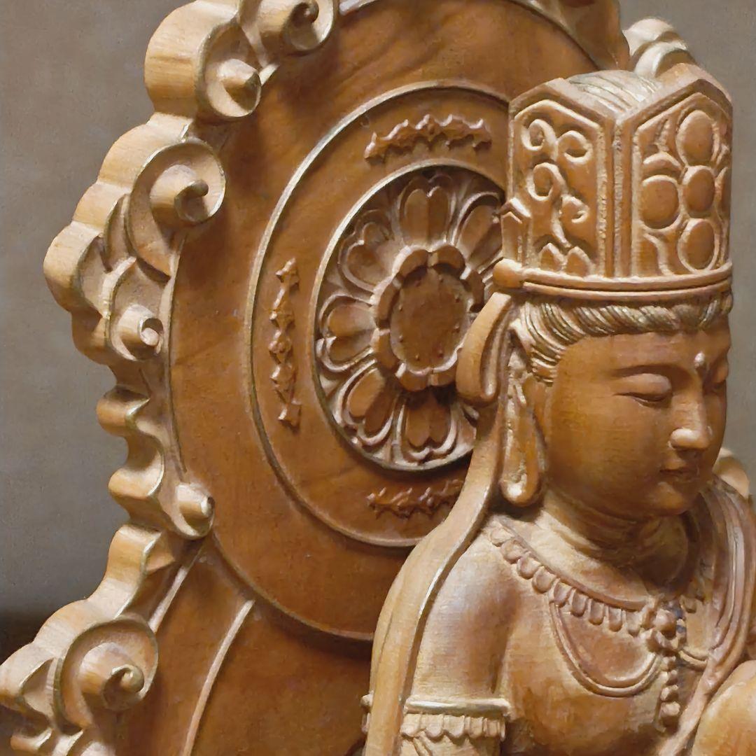 仏教美術　喜雲作　大日如来坐像33cm金彩時代木製仏像寺院漆芸骨董品古美術茶道具