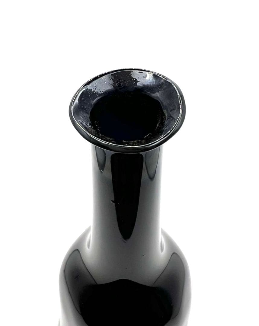 江戸ガラス　瑠璃　つる首徳利　金彩あり　ギヤマン　びいどろ　和ガラス　骨董