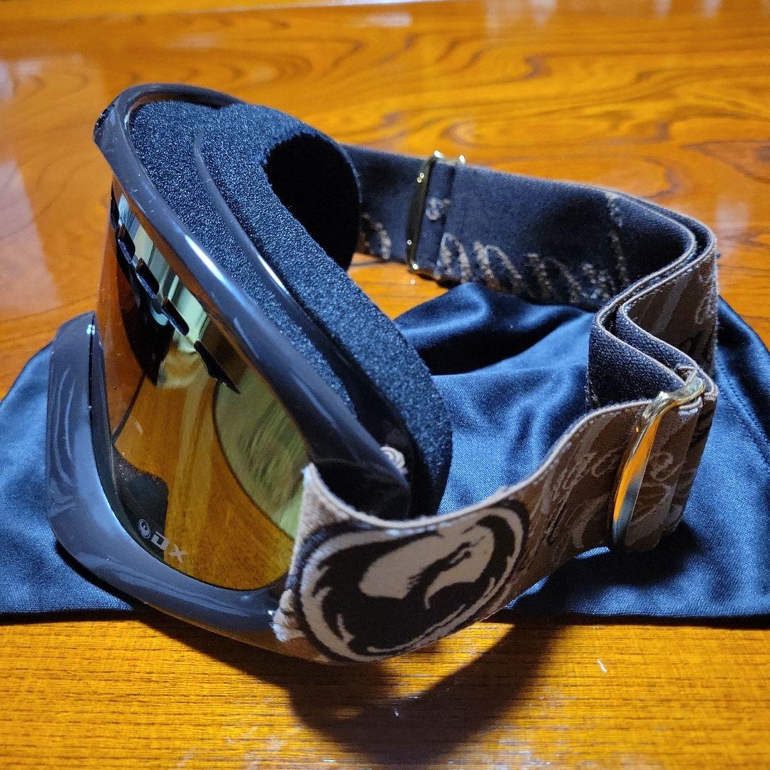 ドラゴンDXゴールドミラーオレンジスペアー未使用付きDRAGONゴーグル