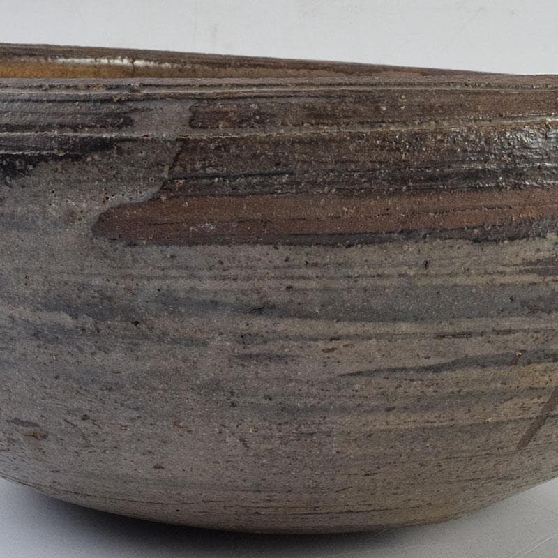 茶道具　瀬戸焼　加藤春岱作　三島写　染付花文　刷毛目　鉢　V　R9291