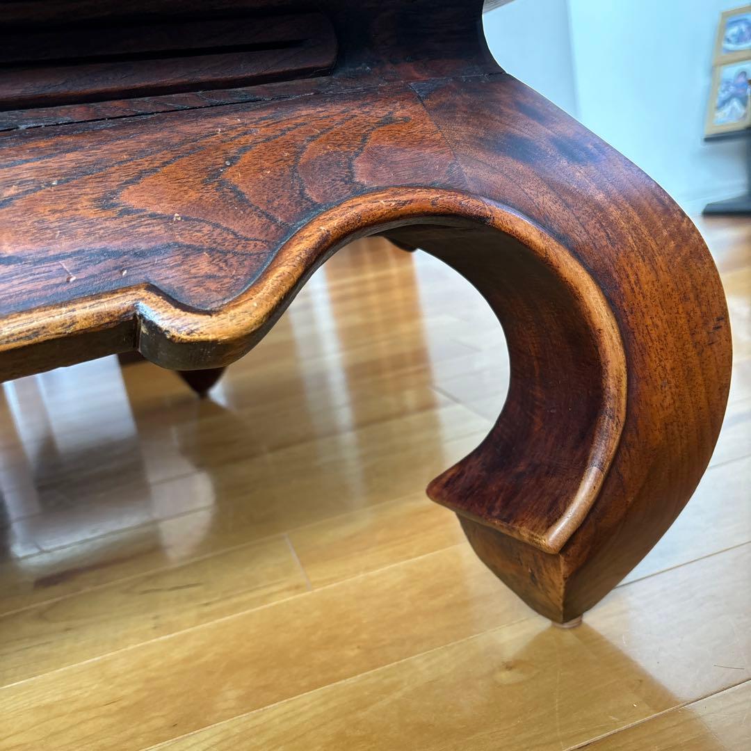 クラシック木製　座卓 銅板