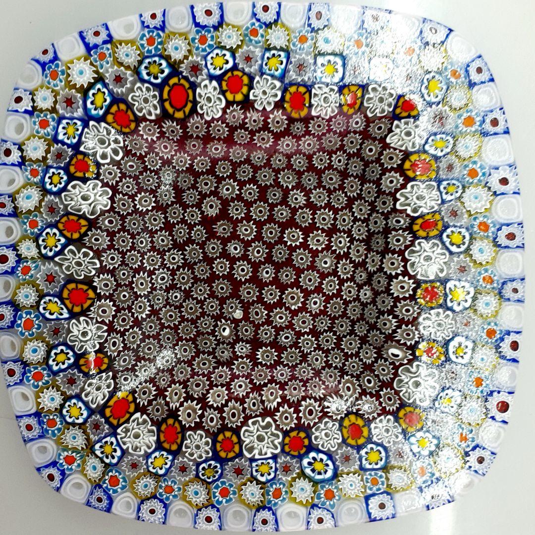 MURANO GLASS ミルフィオリ プレート 皿