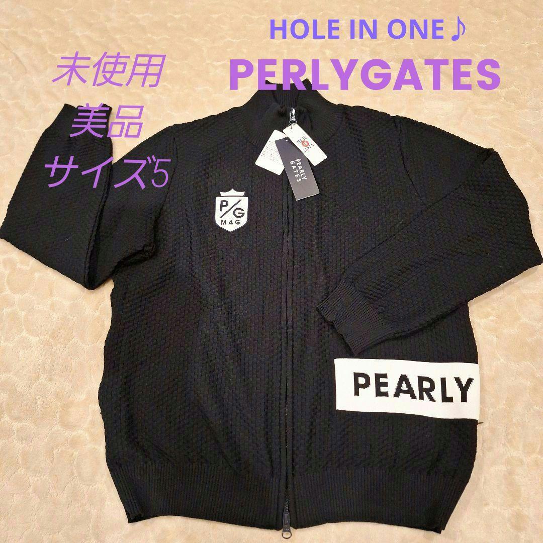未使用　PEARLYGATES パーリーゲイツ　メンズ　ゴルフ　黒　ニット