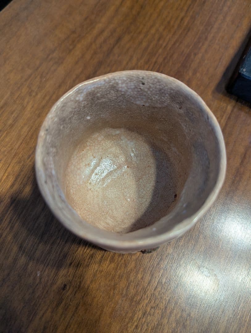 水月焼　湯呑　天神蟹　アンティーク　レトロ　骨董　明治　大正　縁起物