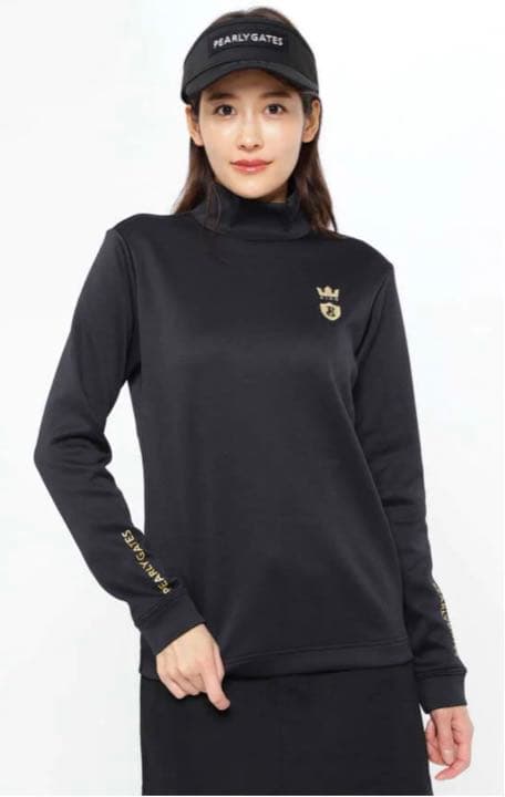 パーリーゲイツ 原プロモデル ブラック MFYハイネックカットソー サイズ00