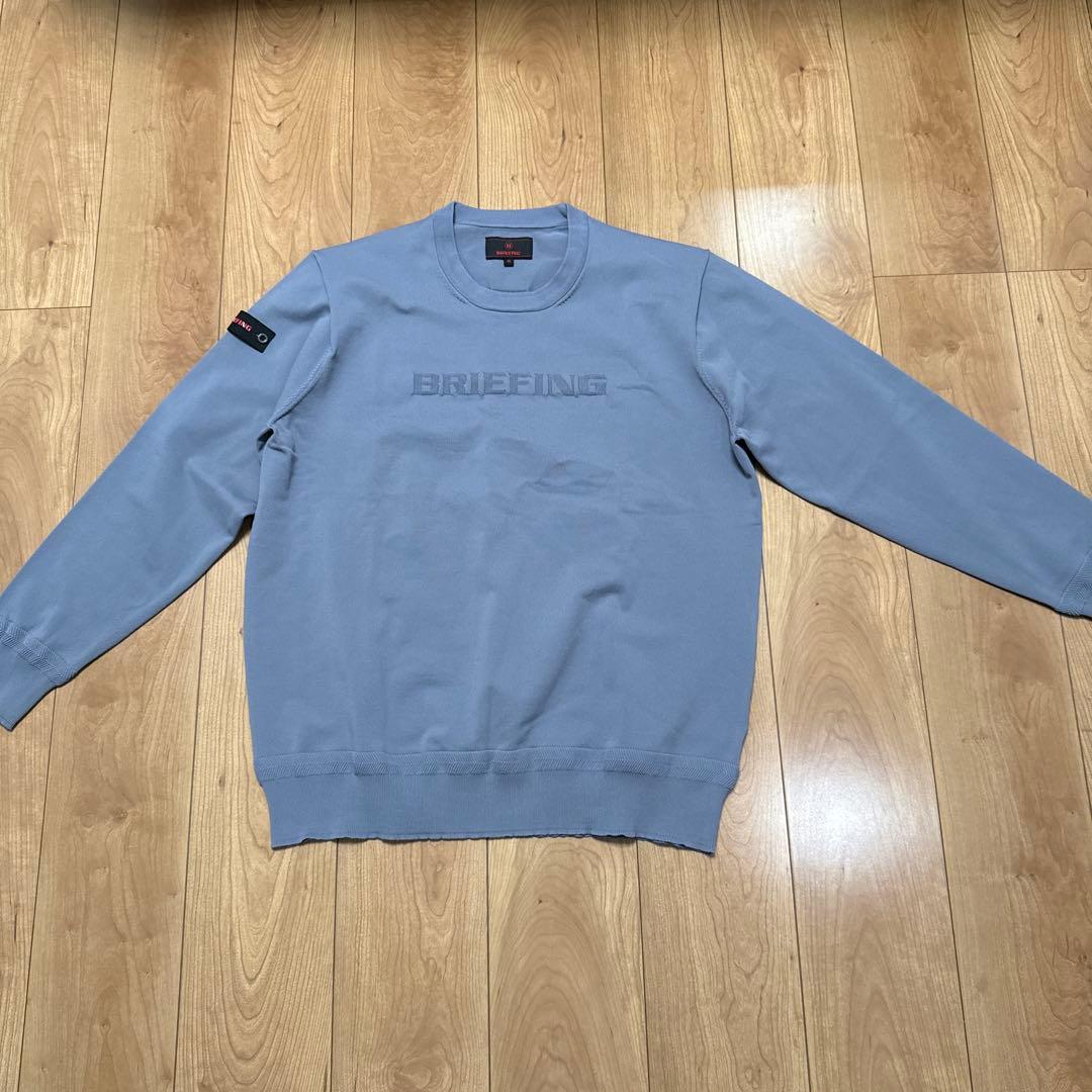 Briefing ゴルフニットセーターXLライトブルー