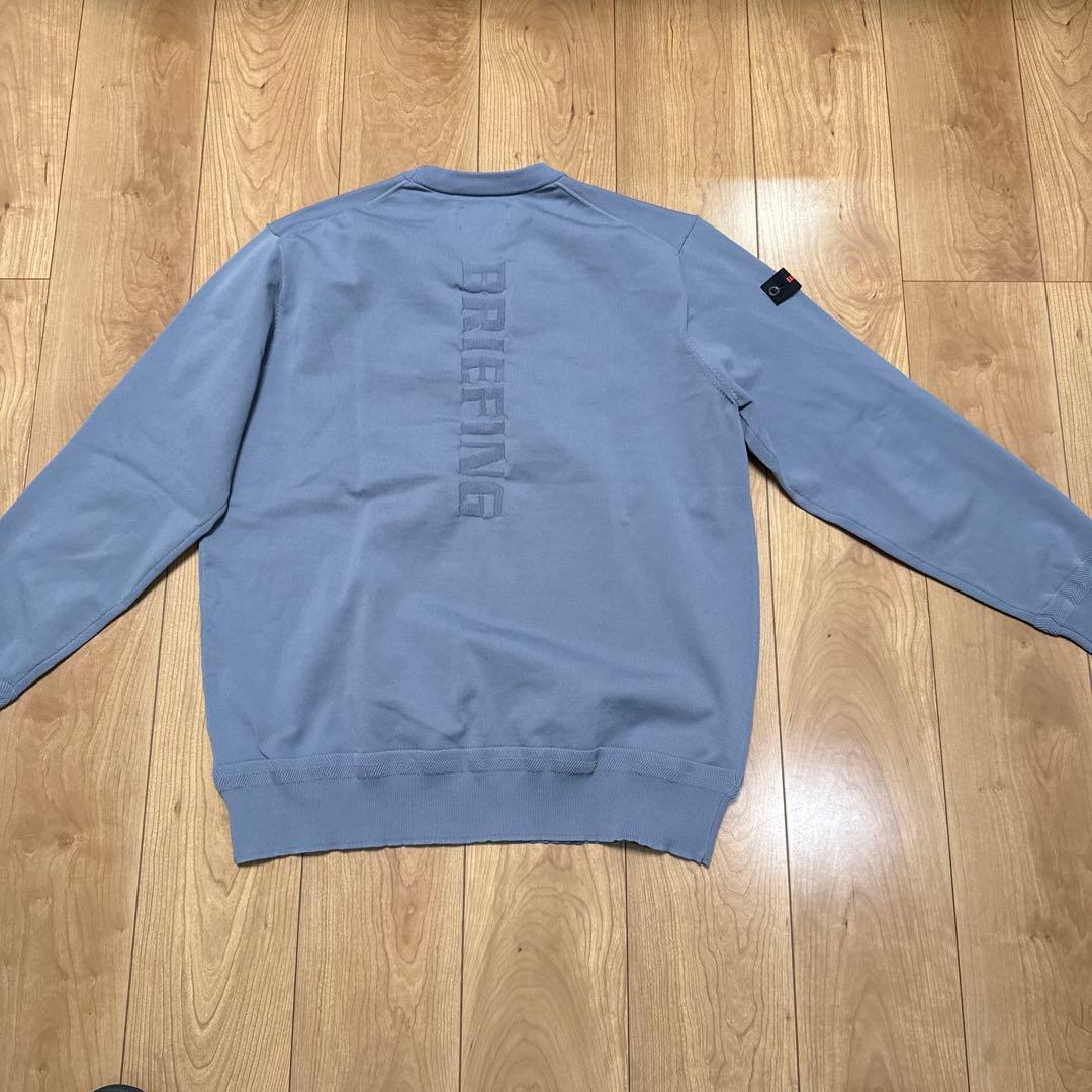Briefing ゴルフニットセーターXLライトブルー