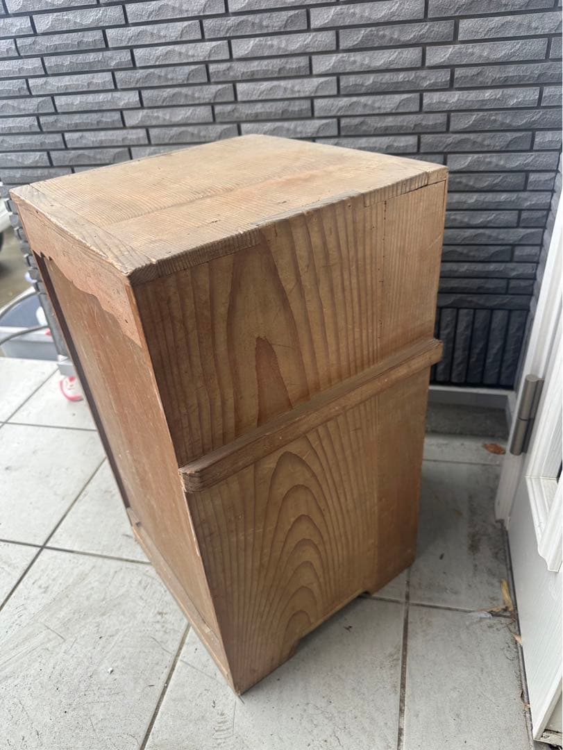 昭和レトロアンティーク二箇セット木箱入り 灰入 茶道具 古民具 角火鉢 古道具