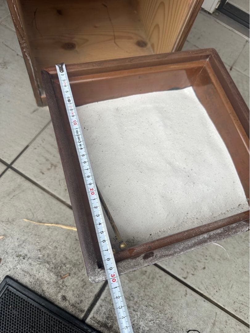 昭和レトロアンティーク二箇セット木箱入り 灰入 茶道具 古民具 角火鉢 古道具