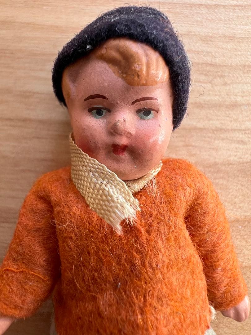 【アンティーク】ドイツ製ビスクドール 9cm 2体セット