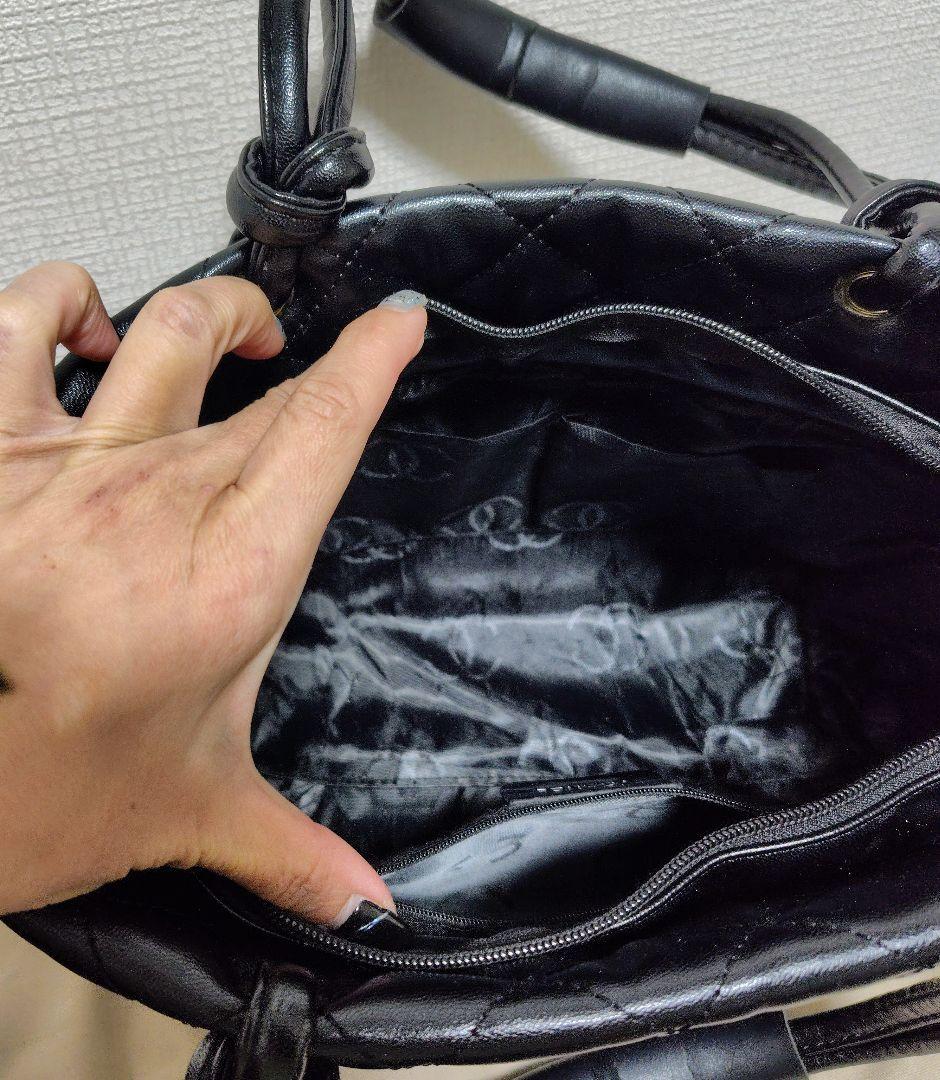 ♡CHANEL♡ 黒 レザートートバッグ キルティング✨美品✨