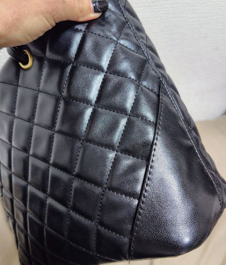 ♡CHANEL♡ 黒 レザートートバッグ キルティング✨美品✨