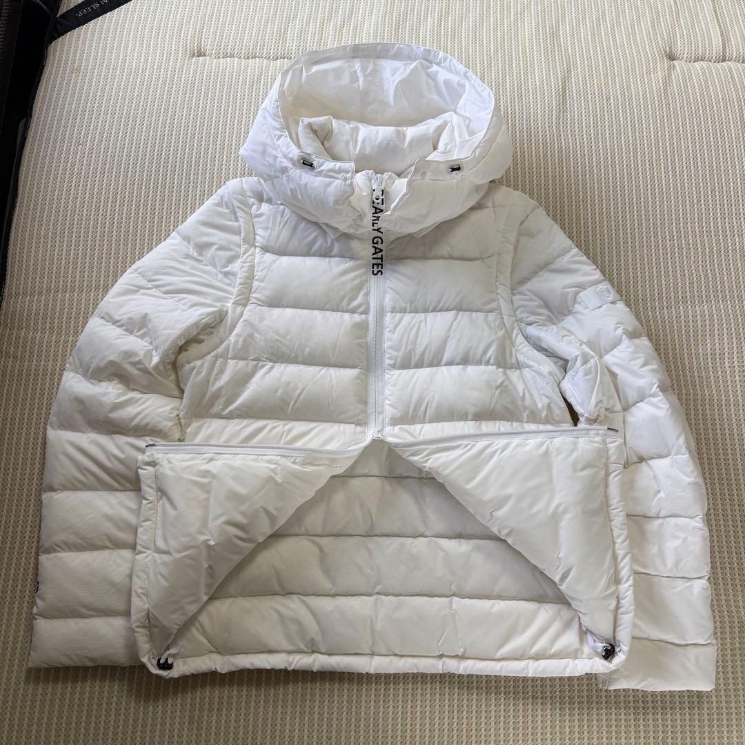 新品級　パーリーゲイツ ダウンジャケット 高級 スーパーホワイト Lサイズ（5）