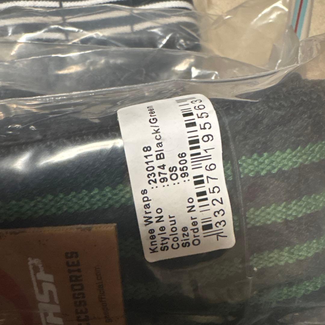 ウエイトトレーニング Gasp Knee wraps, Black/green