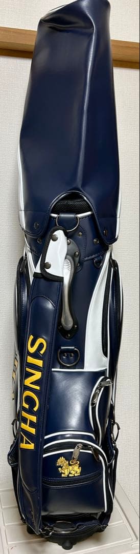【激レア・非売品】ゴルフキャディーバッグシンハネイビーゴルフバッグ傘3点セット