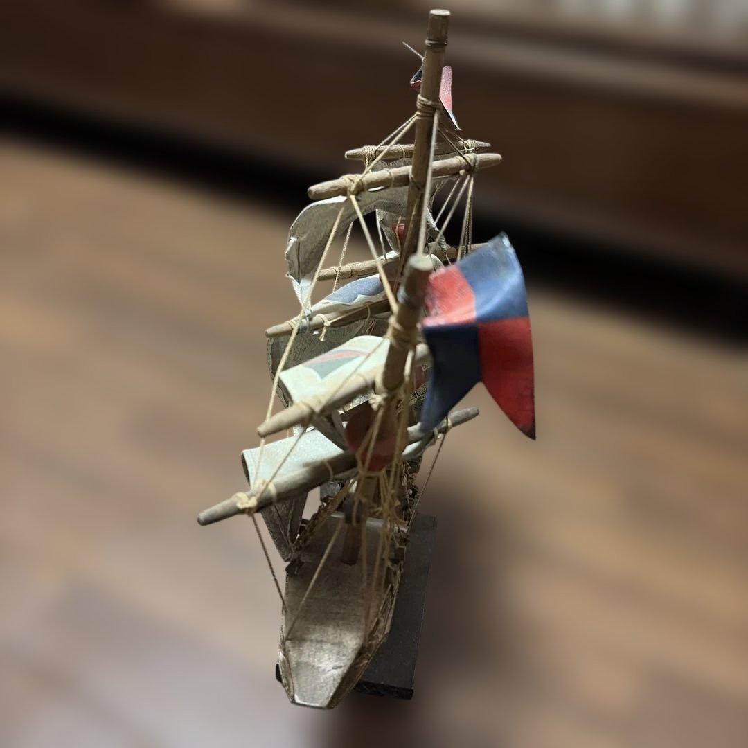 アンティーク　木製帆船模型 約35cm