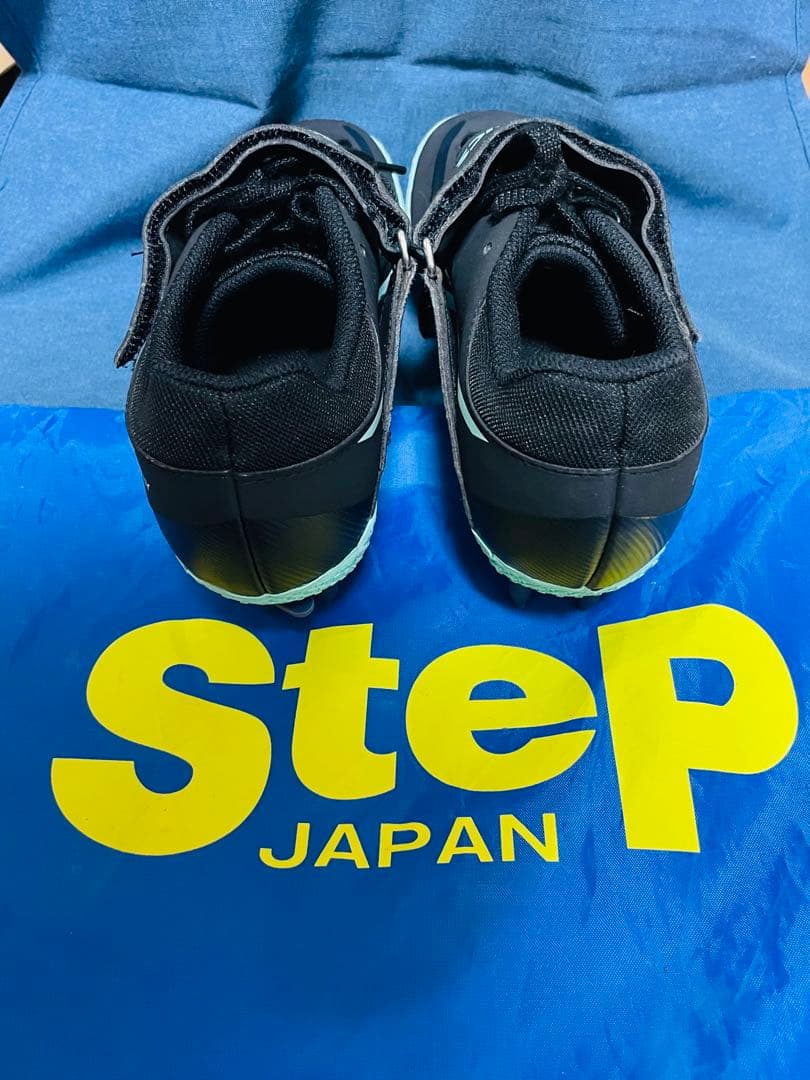 asics HEATFLY 2スパイクシューズ ブラック/ライトブルー走り高跳び