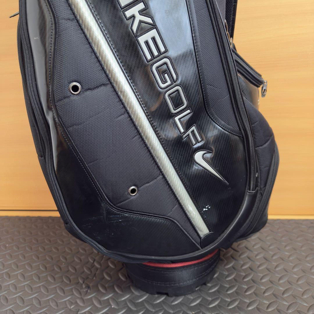 NIKE GOLF キャディバッグ 6分割 ブラック フード付き メンズ向け