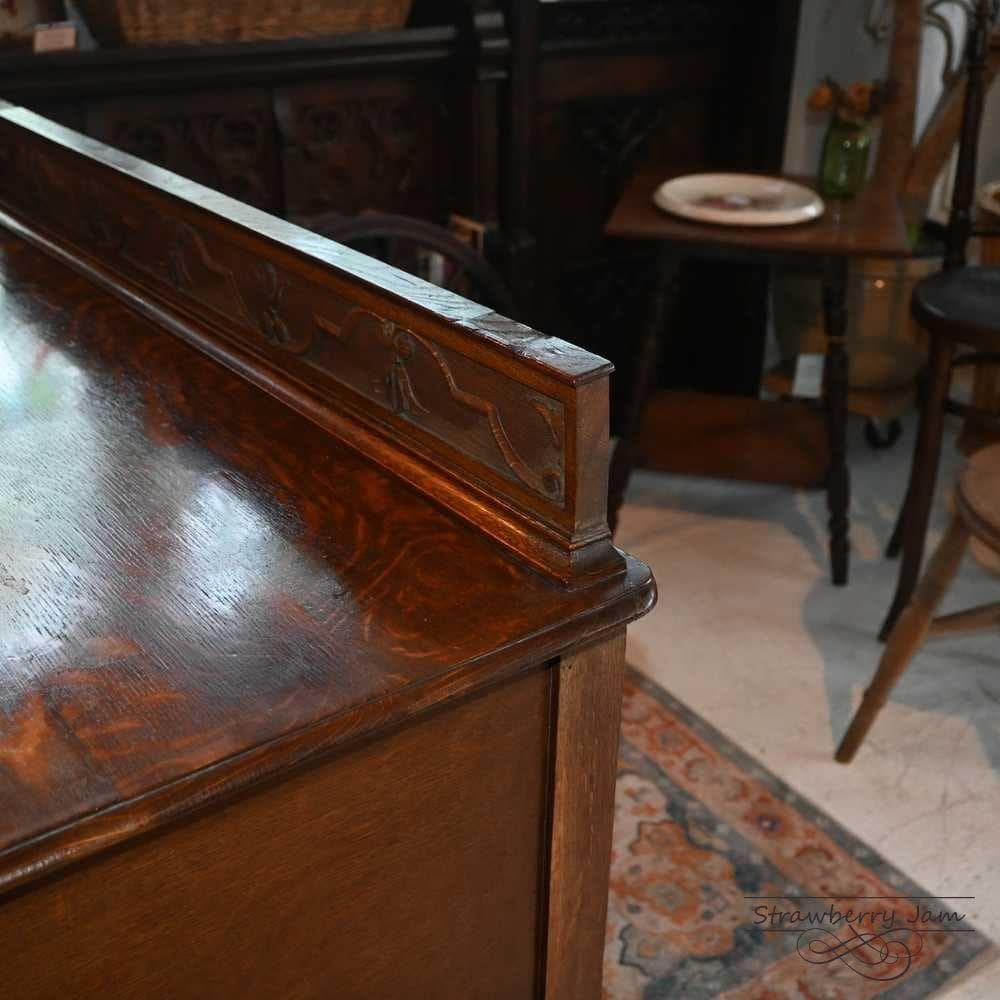 L3710-110 英国アンティーク オーク チェスト 3段 収納 レンジ台