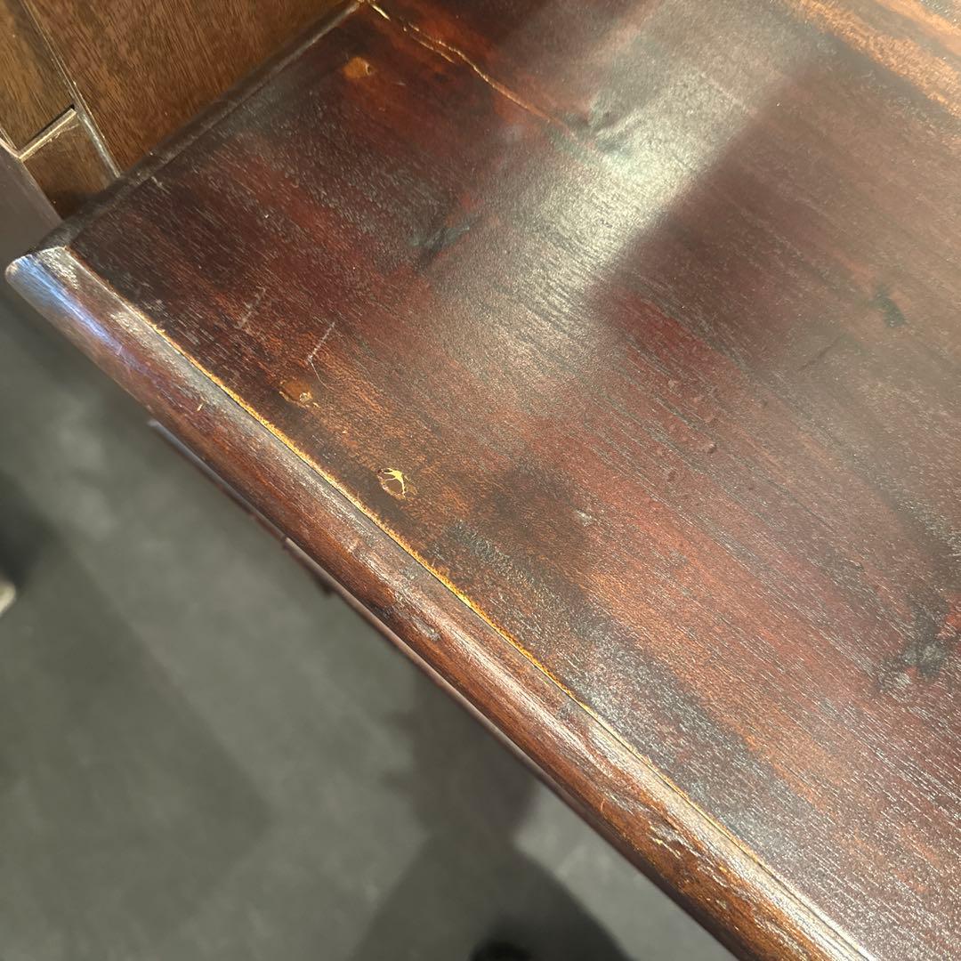 ⭐︎木製文机 ダークブラウン 引き出し2つ⭐︎