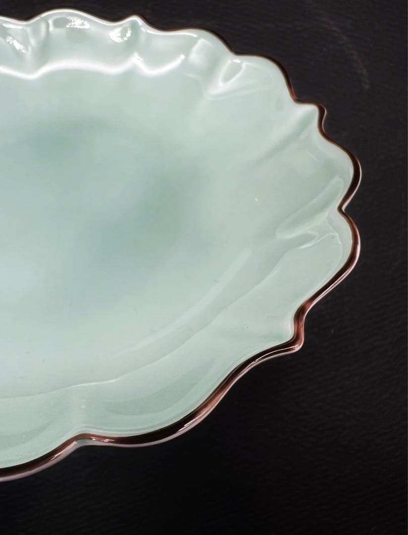 深川製磁　百年庵 笹青磁 皿5枚セット 宮内庁御用達 箱付き