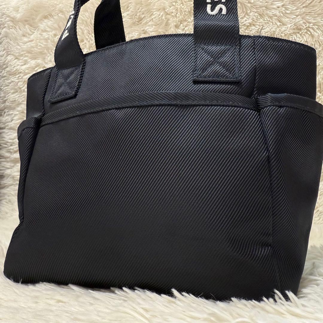 【美品】パーリーゲイツ カートバッグ トートバッグ 刺繍ロゴ ネイビー ゴルフ