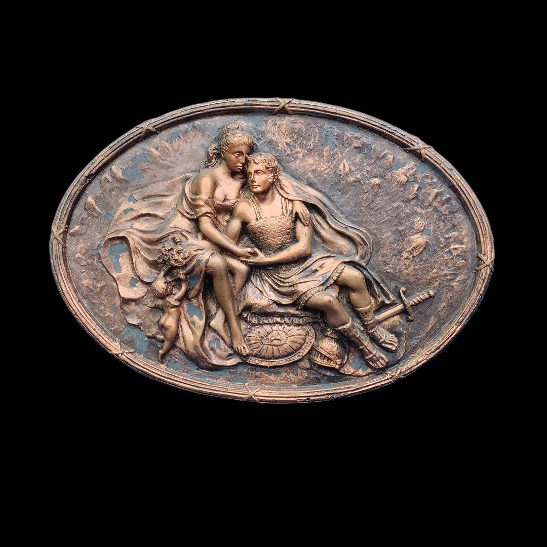 浮彫り装飾品 楕円形 レリーフ