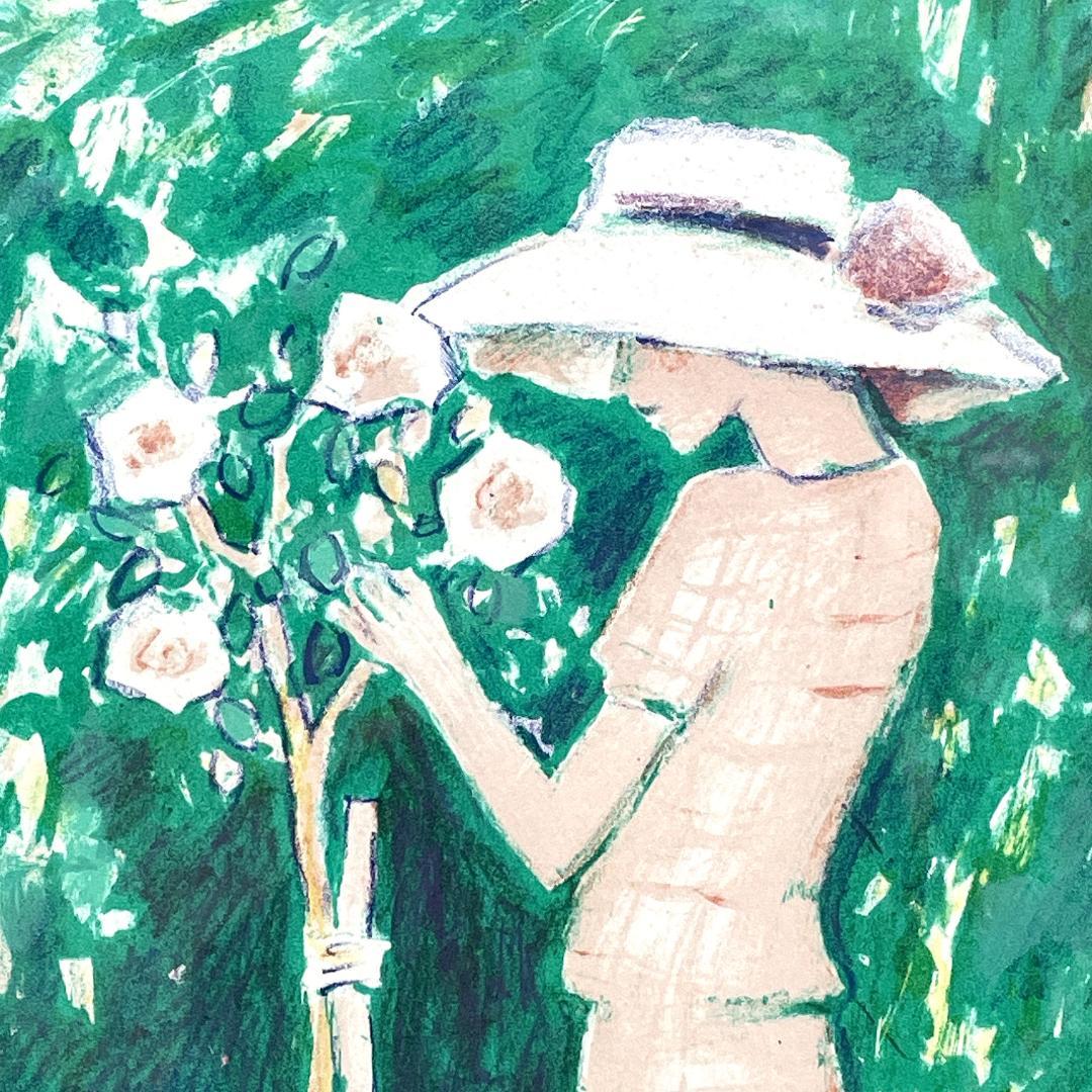 ジャン＝ピエール・カシニョール『バラの木 No.II』複製画 額装 1996年