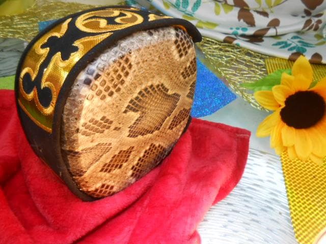 新品未使用(送料無料)盛嶋風チーガ(木製)を蛇皮強化チーガへ