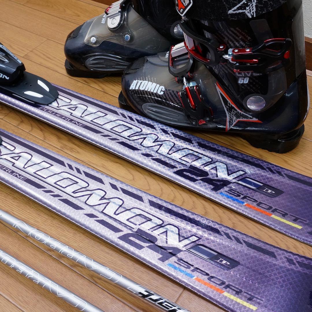 メンテ済 151cm 靴27～27.5cm SALOMON スキーセット 150