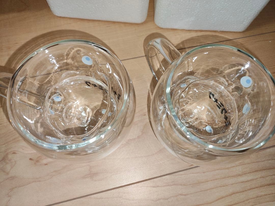 2点　ダブルウォールグラス　グラス コップ ミャク