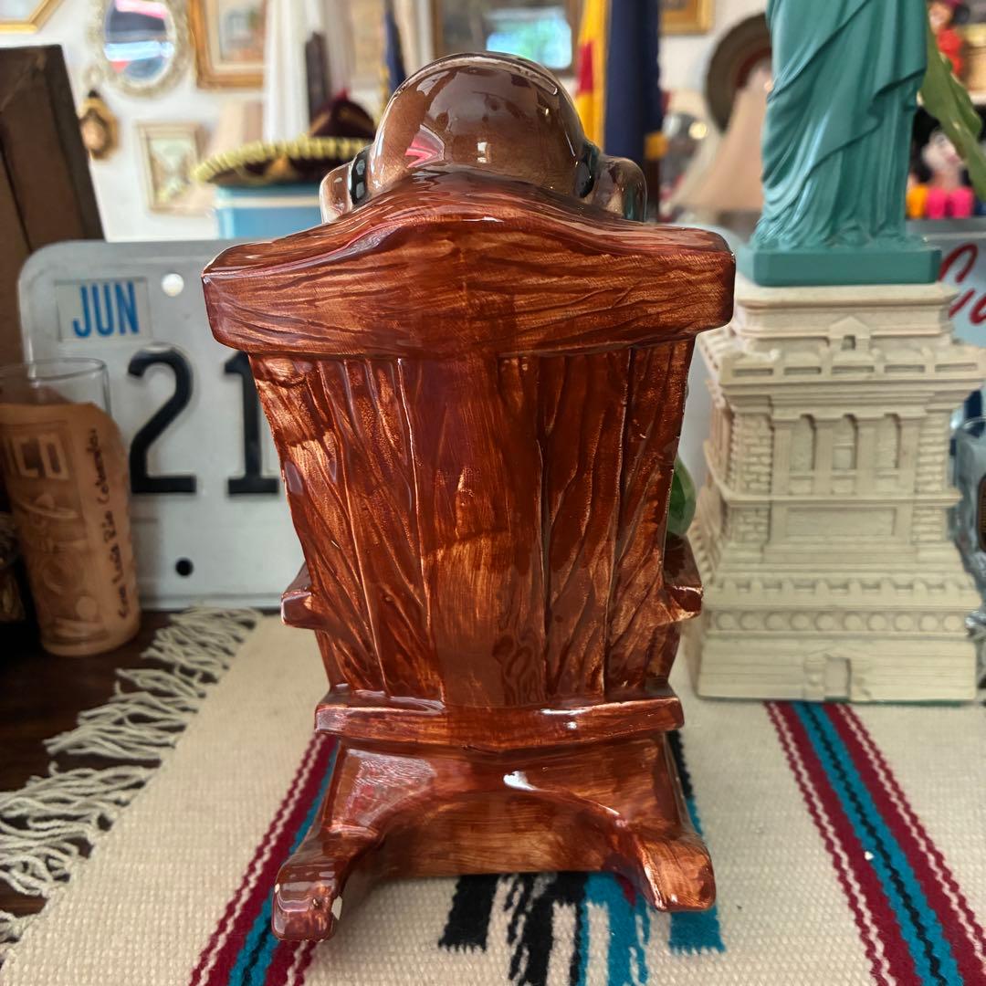 貴重！60s〜70sアメリカアンティーク犬親子DOG陶器Japan製貯金箱USA