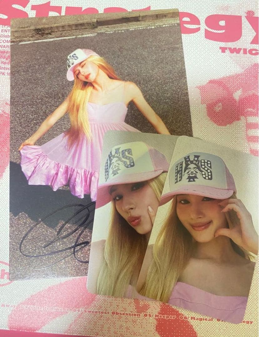 TWICE サナ Strategyサイン US アメリカ ポストカード　トレカ