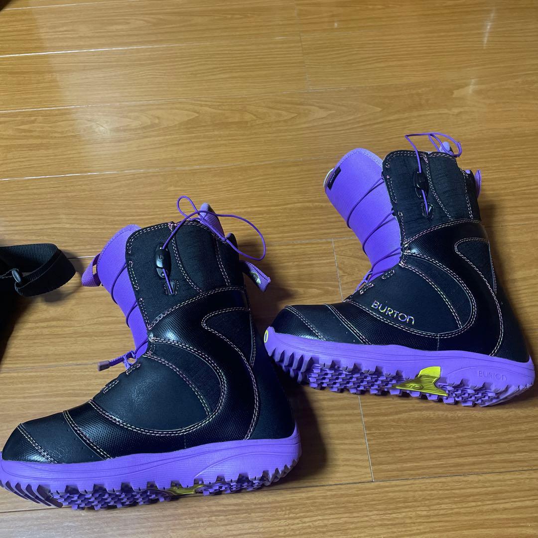 BURTON スノーボードブーツ 黒/紫 収納バッグ付き