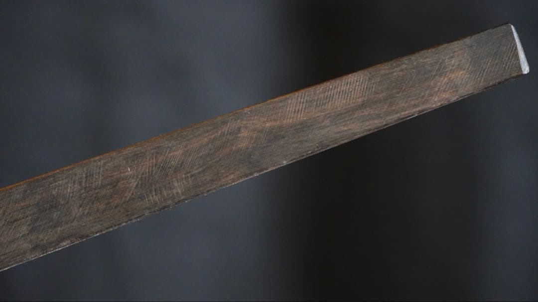 三線名工平良昌則作ヴィンテージ縞黒檀真壁型　当時のウルミ塗状態良し！本皮張！！