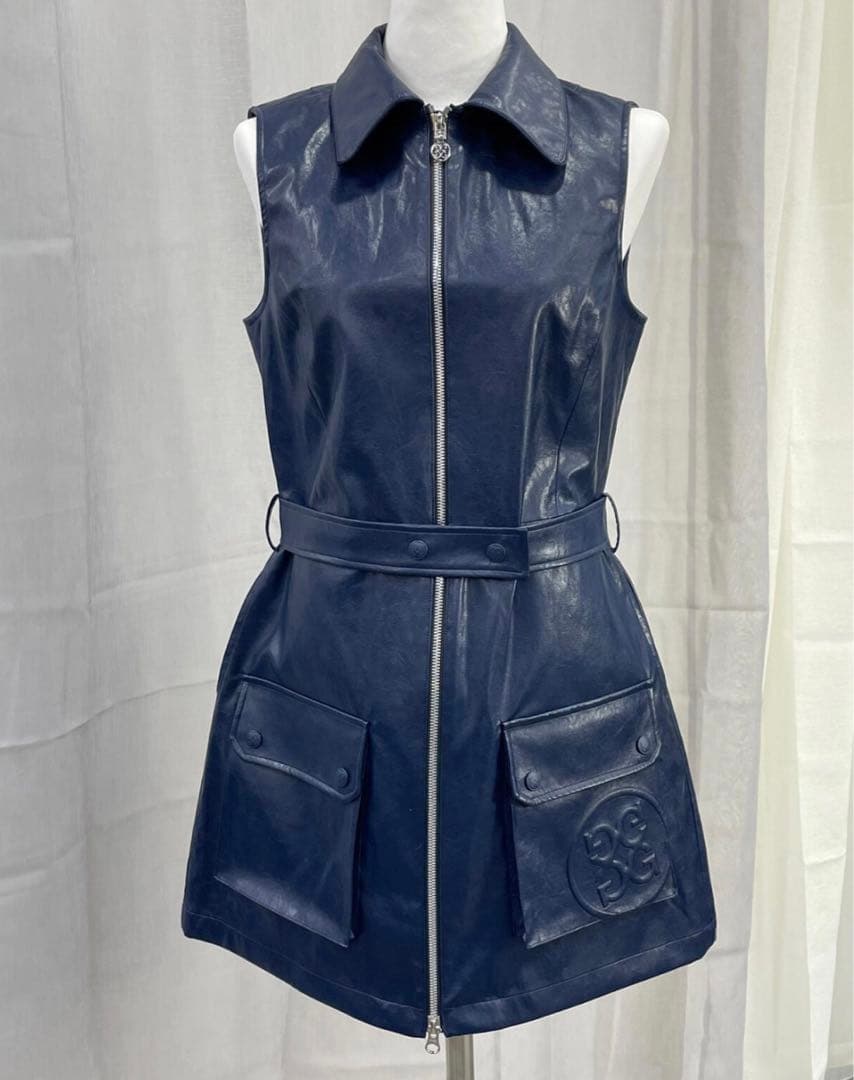 新品未使用 ゴルフ ジーフォア レディース レザー ワンピース Mサイズ