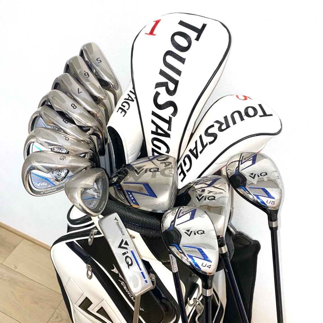 TOURSTAGE VIQゴルフクラブ フルセット☆メンズ初心者キャディバッグ付
