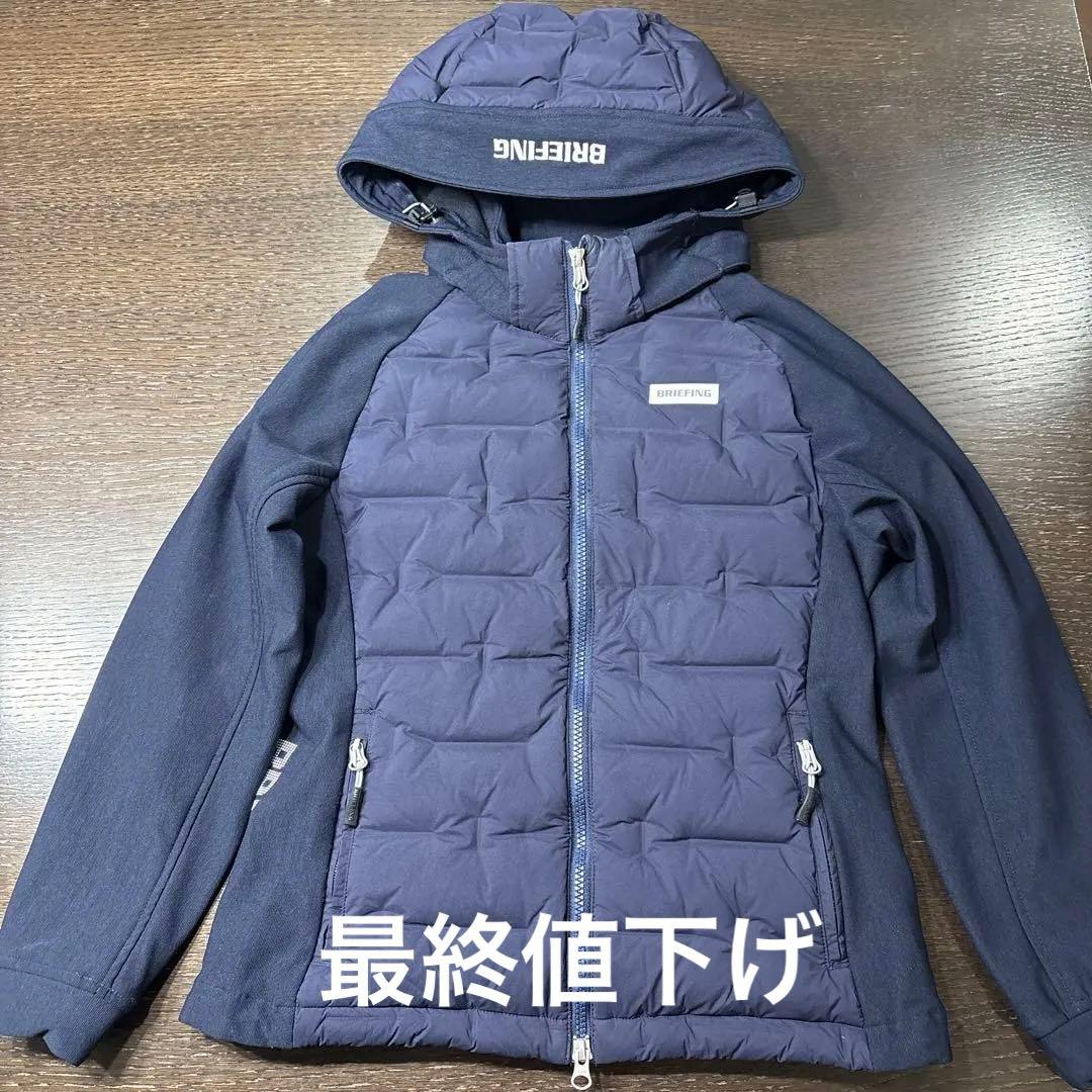ブリーフィング　フード付きダウンジャケット レディース ネイビー　sサイズ