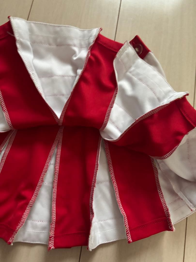 チアダンス ユニフォーム ポムシェ 上下セットリボン チアリーディング キッズ