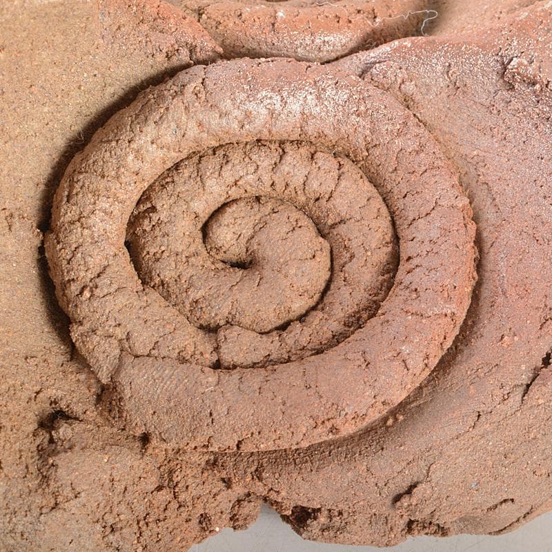 陶器製　顔像　壁飾　置物　在銘　共箱　C　R5914