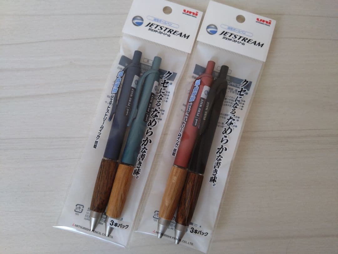 ジェットストリーム　ピュアモルト　インサイド　0.5ミリボールペン　4本　uni