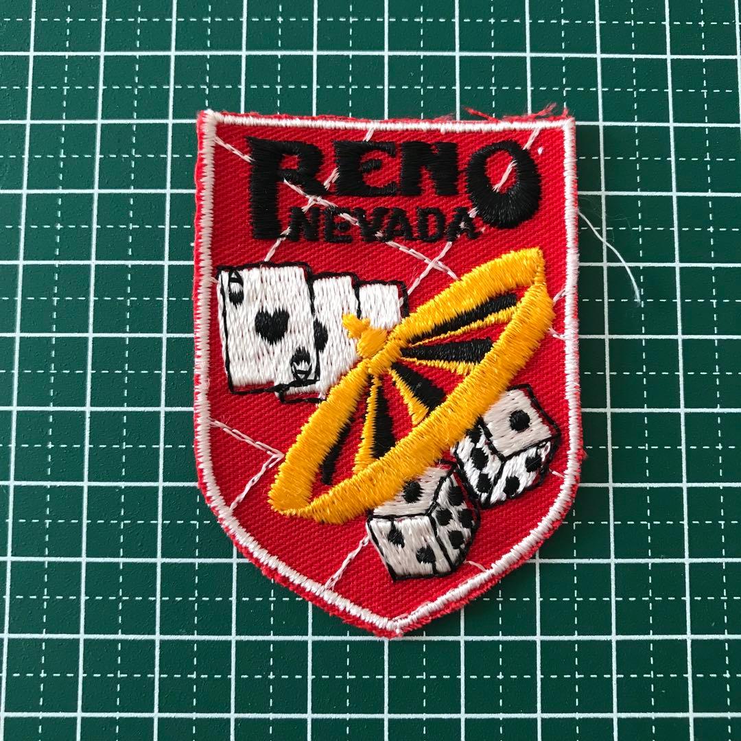 ヴィンテージ 刺繍 ワッペン 1970 1980 アメリカ ネバダ州 リノ B