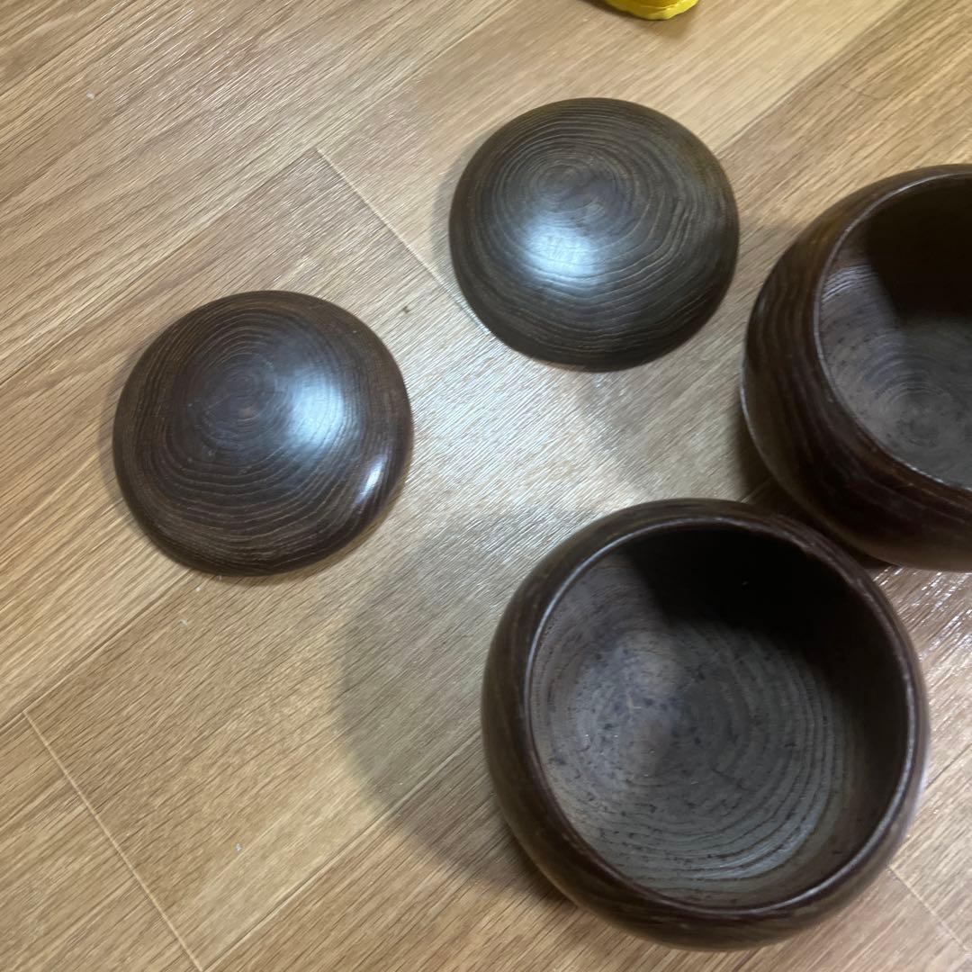 【美品】日向特製 蛤碁石＋本那智黒 39号 11mm 囲碁　任天堂碁盤