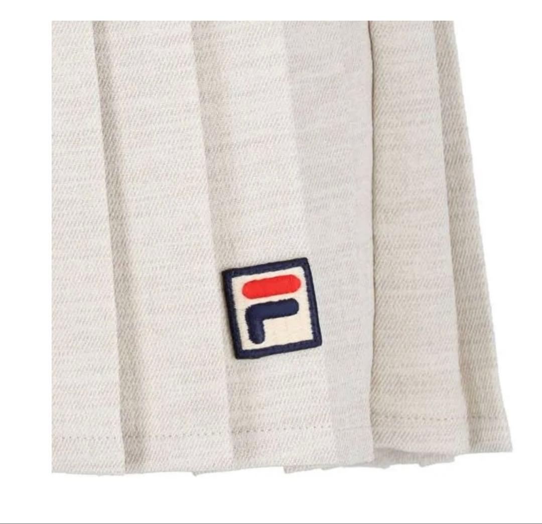 FILA ベージュ プリーツスカート　EL0055 テニススコート