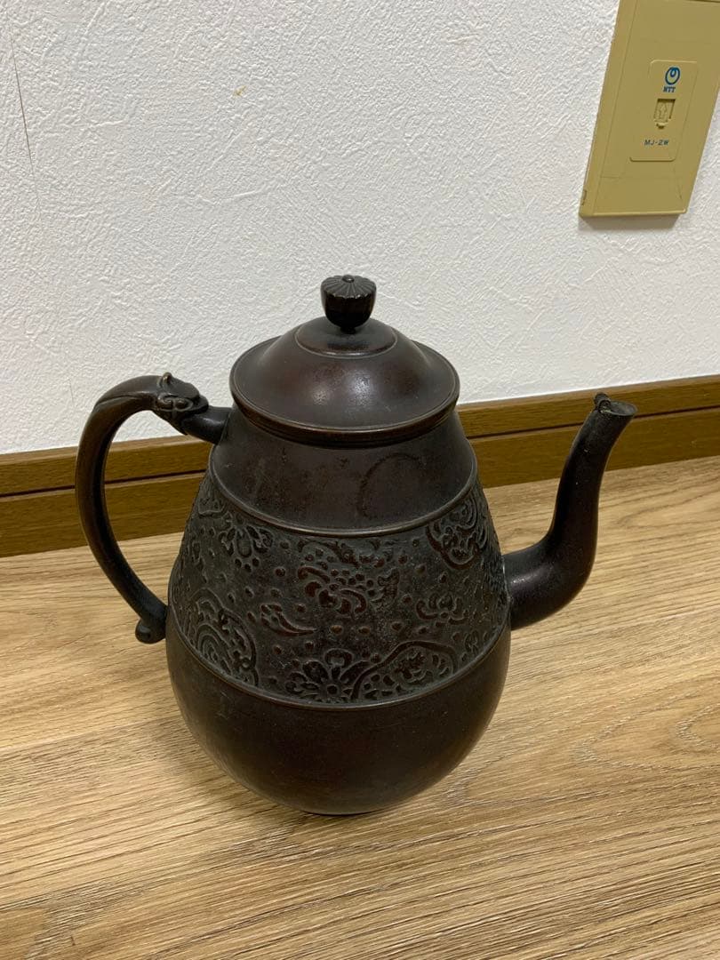 時代　唐銅　水指