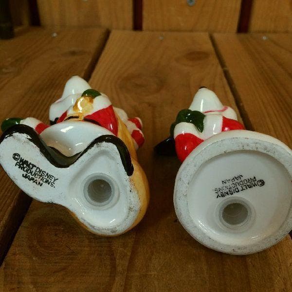 ヴィンテージディズニープロダクション陶器ミッキー＆ミニーソルト＆ペッパー