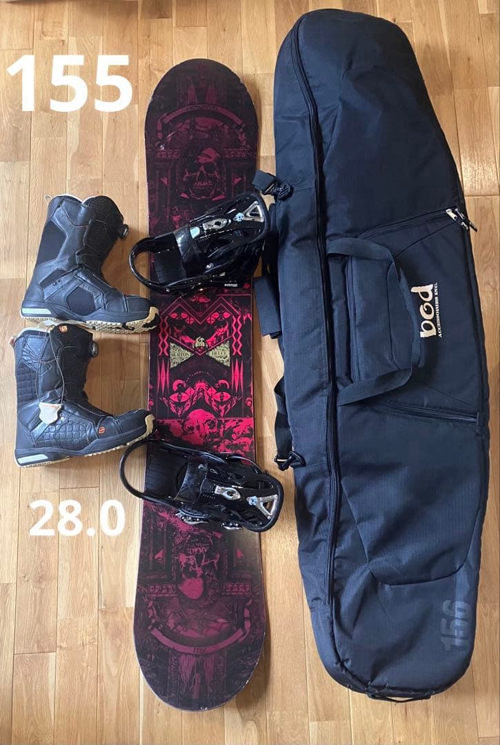 【4点セット】BURTON DEUCE 155 28cm スノボ