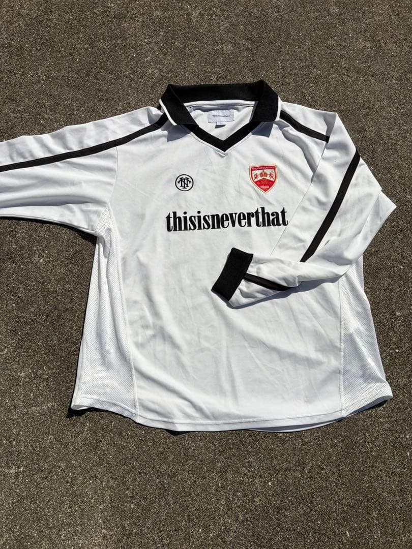 thisisneverthat ホワイト長袖シャツ L