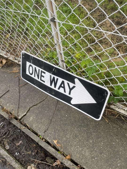 USA ビンテージ ワンウエイ 右　 一方通行　　【人気向上中商品】