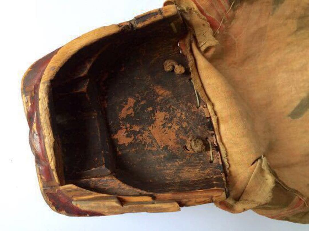 【神楽面 木彫 獅子頭】桃山～江戸初期 古美術　古裂　獅子舞